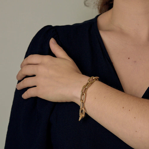 Bracelet Bracelet chaîne d'ancre en or jaune 58 Facettes BEA3739
