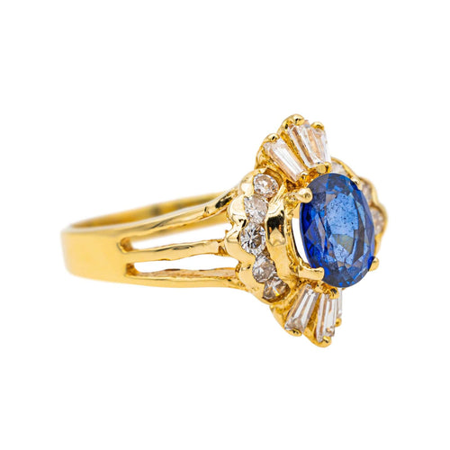Bague 52 Bague Pompadour Or jaune Saphir, Diamant 58 Facettes 3636131CN