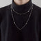 Collier Collier or blanc chaine alternée de diamants 58 Facettes 3674