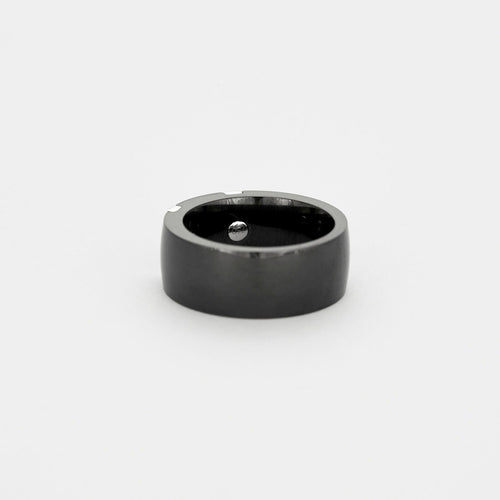 Bague 54 Bague or blanc céramique noire 58 Facettes 3131541