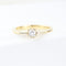 Bague Bague solitaire en or jaune avec diamant taille brillant 58 Facettes 130003