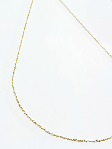 Chaîne or jaune maille forçat 58 Facettes