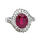 Bague 53 Bague Pompadour Or blanc Rubis, Diamant 58 Facettes 4169901RV