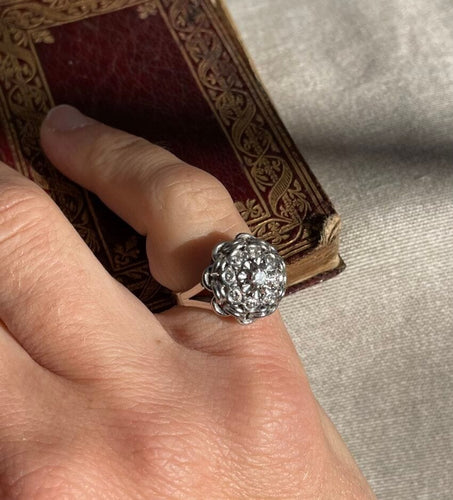 Bague 50 Bague vintage or gris et diamants 58 Facettes 116