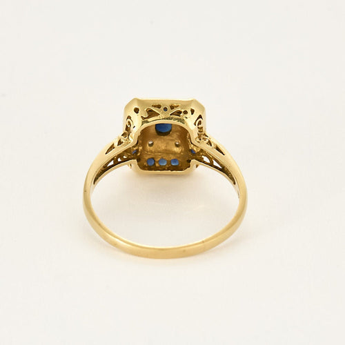 Bague 63,5 Bague en or deux tons, saphirs et diamants 58 Facettes B250577