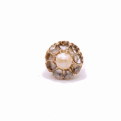 Bague 51 Bague Art Nouveau "Anima" or rose, demi-perle, diamants (1900) 58 Facettes 204