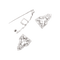 Broche Broche double clip art déco platine et diamants. 58 Facettes 34493