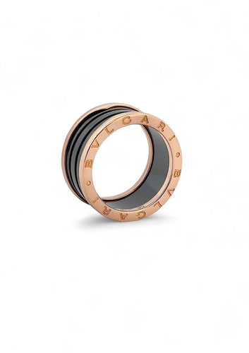 Bague Bague Bulgari B.Zero1 or rose et céramique 58 Facettes