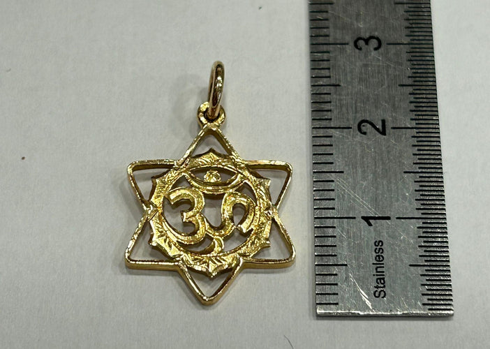 Pendentif Pendentif ohm om mantra yoga étoile de David 58 Facettes LP208/3