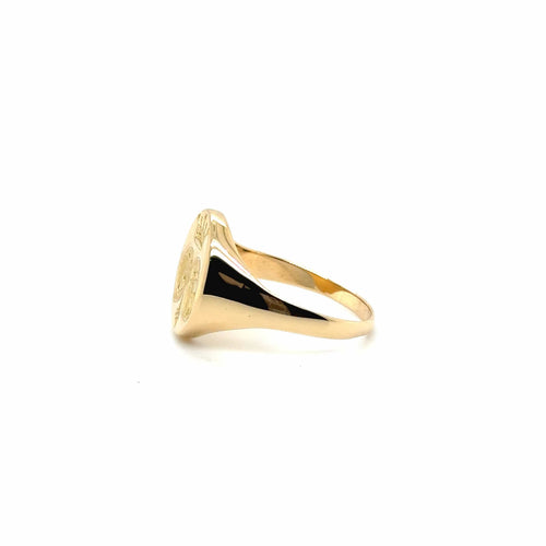 Bague 67 Chevalière or jaune - Couronne - Double Armoiries 58 Facettes 1.0002413/1