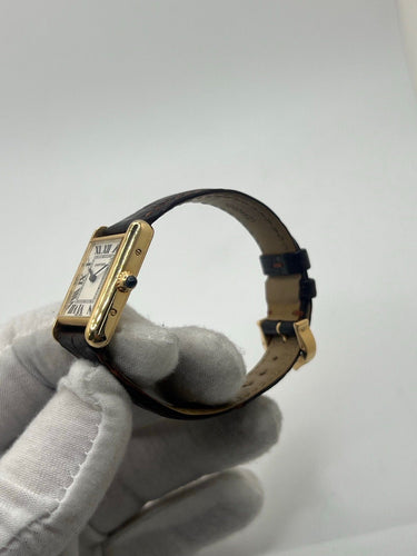 Montre Cartier - Montre Tank Louis 2442 en or jaune 18k quartz 58 Facettes