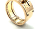 Bague 53 HERMES. Collection "Kelly", bague or rose 18K et diamants 58 Facettes