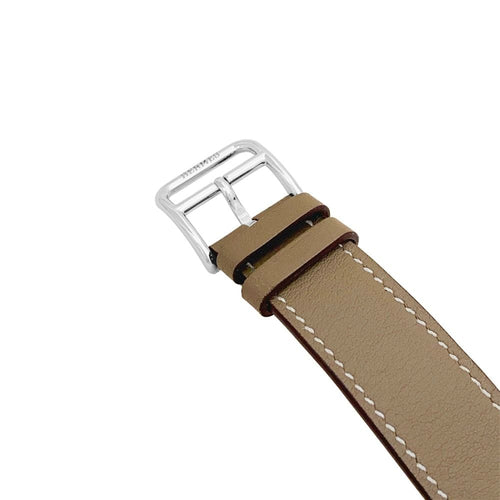 Montre Montre Hermès, "Cape Cod", acier, cuir. 58 Facettes 34829