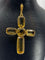 Pendentif Pendentif Croix en or, citrines 58 Facettes AB36