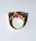 Bague 53.5 Bague Tank Or Jaune Et Platine, Saphir rose Verneuil Et Diamants 58 Facettes 581