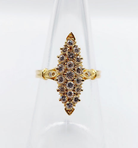 Bague 53.5 Bague marquise or et diamants 58 Facettes A04191
