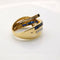 Bague 54 Bague or jaune saphirs et diamants 58 Facettes