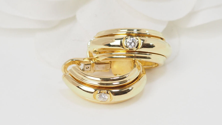 Boucles d'oreilles PIAGET - Boucles d'oreilles Possession en or jaune et diamants 58 Facettes 32654