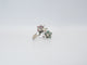 Bague 53 Bague fleurs or blanc rubis émeraudes 58 Facettes 5196
