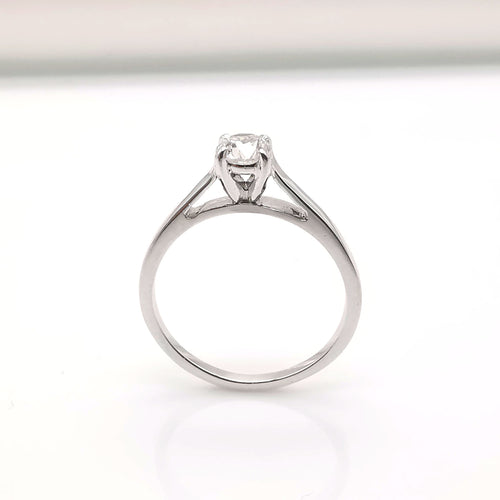 Bague 54 Solitaire or et diamant 0.40 ct 58 Facettes