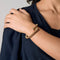 Bracelet Bracelet jonc en or jaune, diamants et corail peau d'ange 58 Facettes BIA1118X3