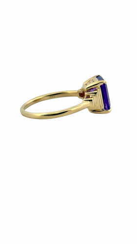 Bague Bague en or 18 carats , améthyste et diamants 58 Facettes