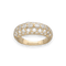 Bague 46 Bague jonc petit doigt en or jaune 18K avec 1,80 ct de diamants H-VS - Taille 46 58 Facettes FB10600