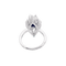 Bague 51.5 Bague navette or blanc, saphir et diamants 58 Facettes 34508