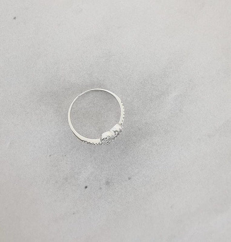 Bague 53 Bague Cœur en Or blanc & Diamants 58 Facettes AB 1067