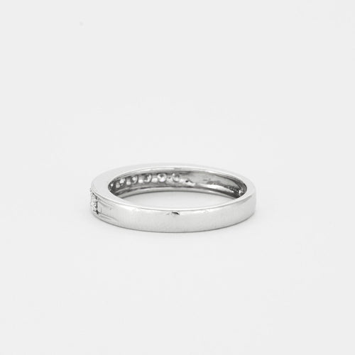 Bague 54 Bague or blanc sertie de diamants 58 Facettes AB24