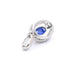 Pendentif Pendentif entourage en or blanc avec diamants et saphir 58 Facettes 2016