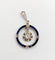 Pendentif Pendentif cible Art Déco or blanc, diamants, saphirs calibrés (circa 1920) 58 Facettes A05269