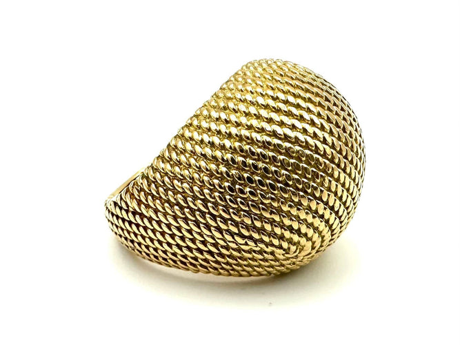 Bague 51 HERMES. Bague vintage or jaune 18K 58 Facettes