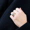 Bague 51 Bague or jaune et or blanc, perle et diamants 58 Facettes 240792