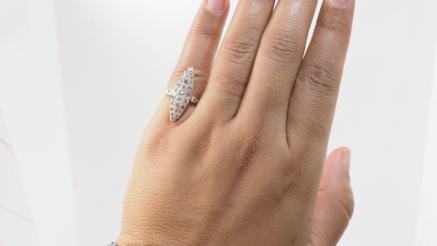 Bague 51 Bague Marquise 2 Ors Diamants 58 Facettes 32597