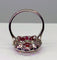 Bague 51 Bague marguerite en or blanc 18 carats en rubis et diamants 58 Facettes AB215