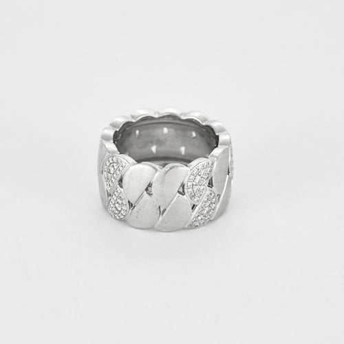 Bague 59 Cartier La Dona - Bague XL en or blanc sertie de diamants 58 Facettes LP1091