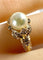 Bague 52 Bague en or jaune 18 carats, perle et 38 diamants 58 Facettes AB448