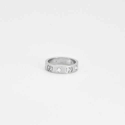 Bague 46 GUCCI - Bague Icon or gris et diamants 58 Facettes GAW14