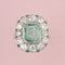 Bague 56 Bague ancienne Art Déco ornée d’émeraudes et diamants en or blanc 18k et platine 58 Facettes