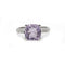 Bague 53 Bague or diamants améthyste 58 Facettes 240053SP