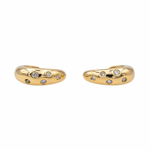 Boucles d'oreilles Boucles d'oreilles Demi créoles Or jaune Diamant 58 Facettes 3876020CN