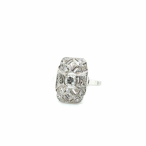 Bague 57 Art déco - Bague Platine et Diamants 58 Facettes 1.0000705/1