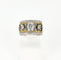 Bague BUCCELLATI - Bague bicolore or blanc et jaune avec diamants 58 Facettes