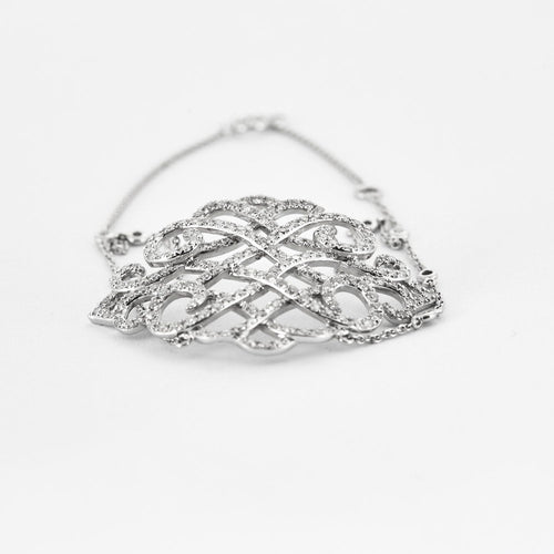Bracelet Bracelet Dentelle or blanc diamants 58 Facettes LP22/17