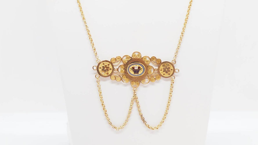 Collier Collier Napoléon III en or jaune et émail 58 Facettes 28964
