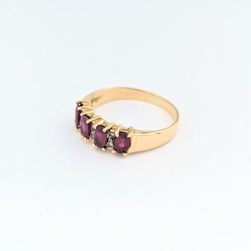 Bague 58 Bague en or jaune rubis et diamants 58 Facettes 31234