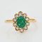 Bague 59 Bague Or Jaune - Emeraude et Diamants 58 Facettes RÉF 10006/13