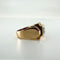 Bague 56.5 BAGUE TANK RUBIS CALIBRE ET DIAMANT EN OR JAUNE 18K 58 Facettes