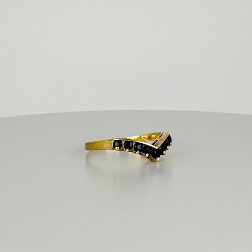 Bague 57 Bague vintage avec saphirs bleus 58 Facettes 2503040